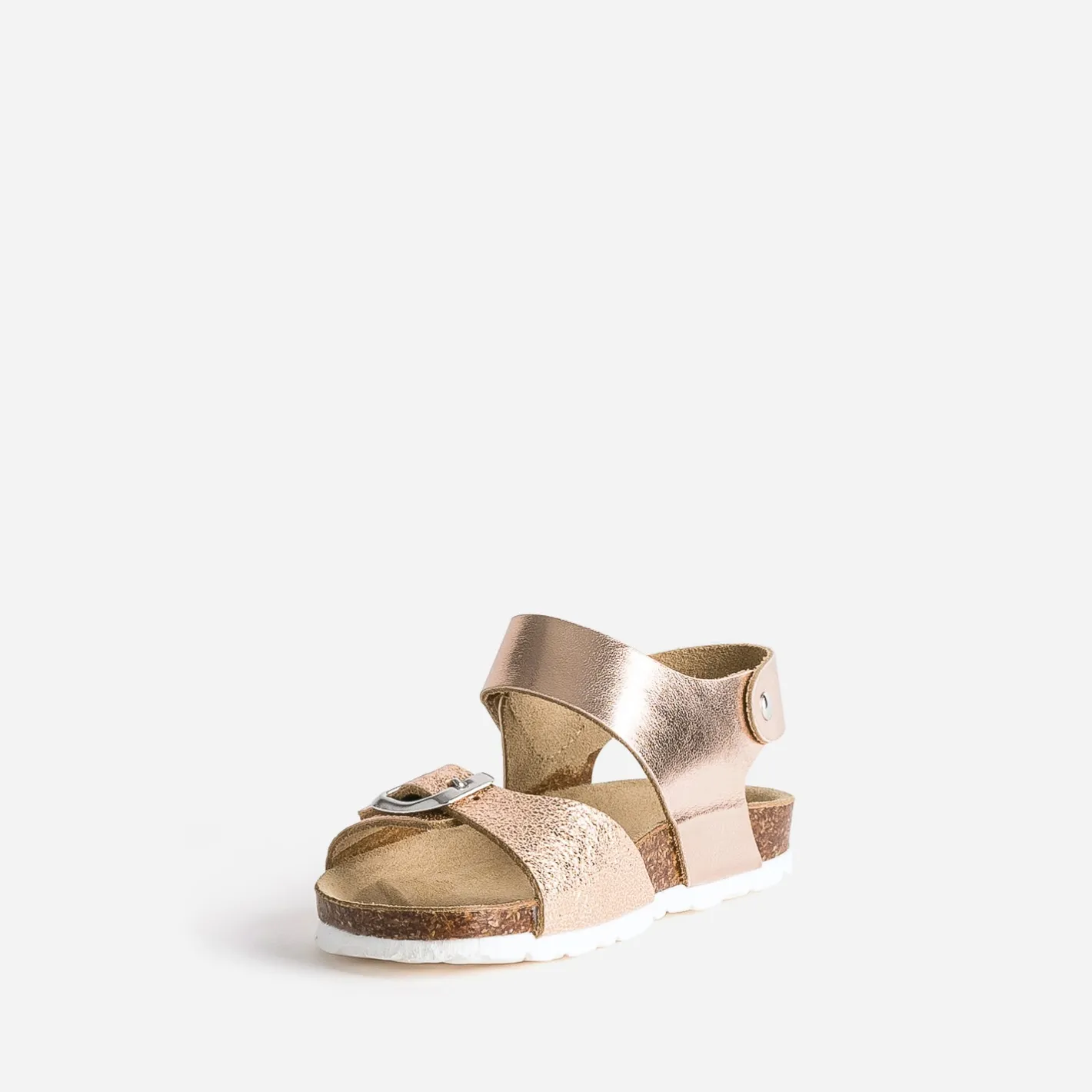 Sandale anatomique cuivré en cuir^Buggy New