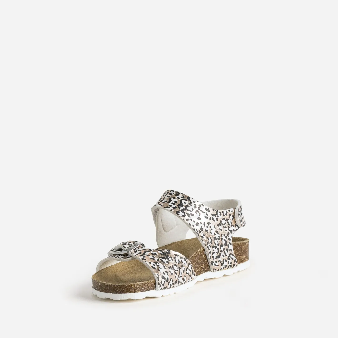 Sandale anatomique métallisé motif léopard^Buggy Discount