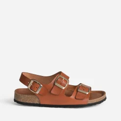 Sandale anatomique cognac cuir^Eram New