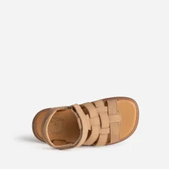 Sandale cuir velours à scratchs^Buggy Outlet