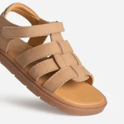 Sandale cuir velours à scratchs^Buggy Outlet
