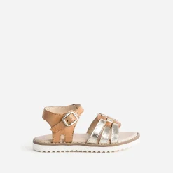 Sandale camel et dorée cuir^Buggy Discount