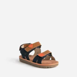 Sandale marine, marron, orange en cuir^Buggy Clearance