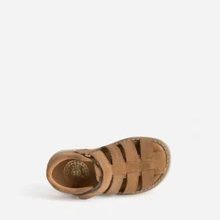 Sandale camel cuir velours^Buggy Clearance