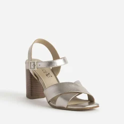 Sandale dée cuir à talon haut^Caprice Sale
