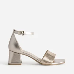 Sandale noire cuir effet python verni^Caprice Outlet