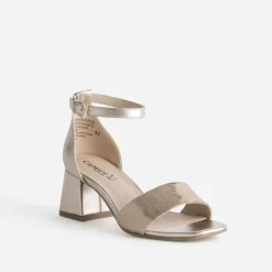 Sandale noire cuir effet python verni^Caprice Outlet