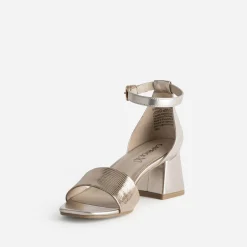 Sandale noire cuir effet python verni^Caprice Outlet