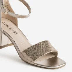 Sandale noire cuir effet python verni^Caprice Outlet