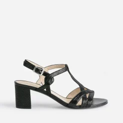 Sandale e en cuir velours effet python^Caprice Outlet