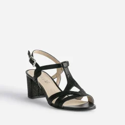 Sandale e en cuir velours effet python^Caprice Outlet