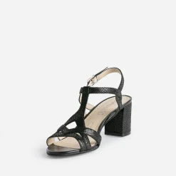 Sandale e en cuir velours effet python^Caprice Outlet