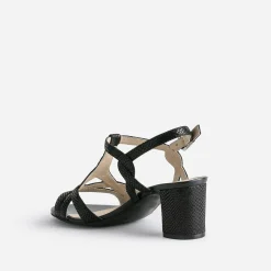 Sandale e en cuir velours effet python^Caprice Outlet