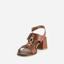 Sandale cuir détail bijou^Eram Discount
