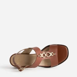 Sandale cuir détail bijou^Eram Discount