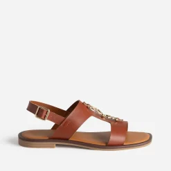 Sandale cuir détail bijou^Eram