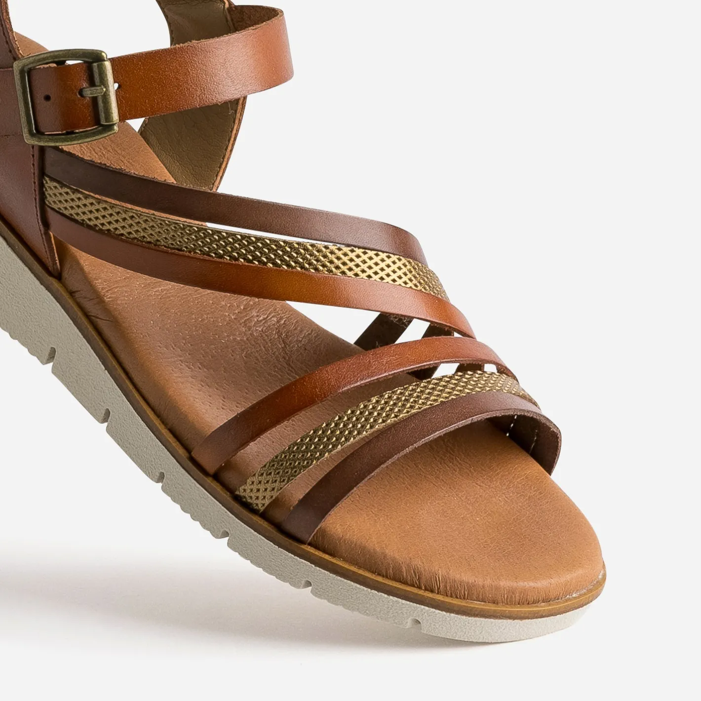 Sandale cuir semelle crantée^Eram New