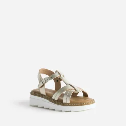 Sandale compensée dée en cuir^Buggy Sale