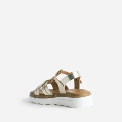 Sandale compensée dée en cuir^Buggy Sale