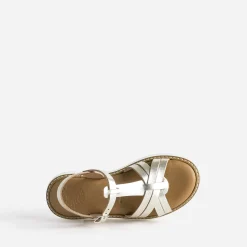 Sandale compensée dée en cuir^Buggy Sale