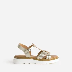 Sandale compensée dée en cuir^Buggy Discount