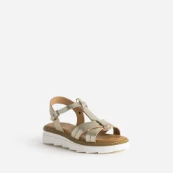 Sandale compensée dée en cuir^Buggy Discount