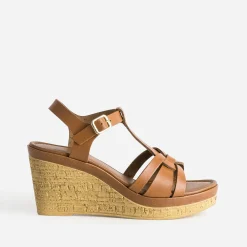 Sandale compensée en cuir^Eram Online