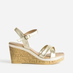 Sandale compensée dée en cuir^Eram Sale