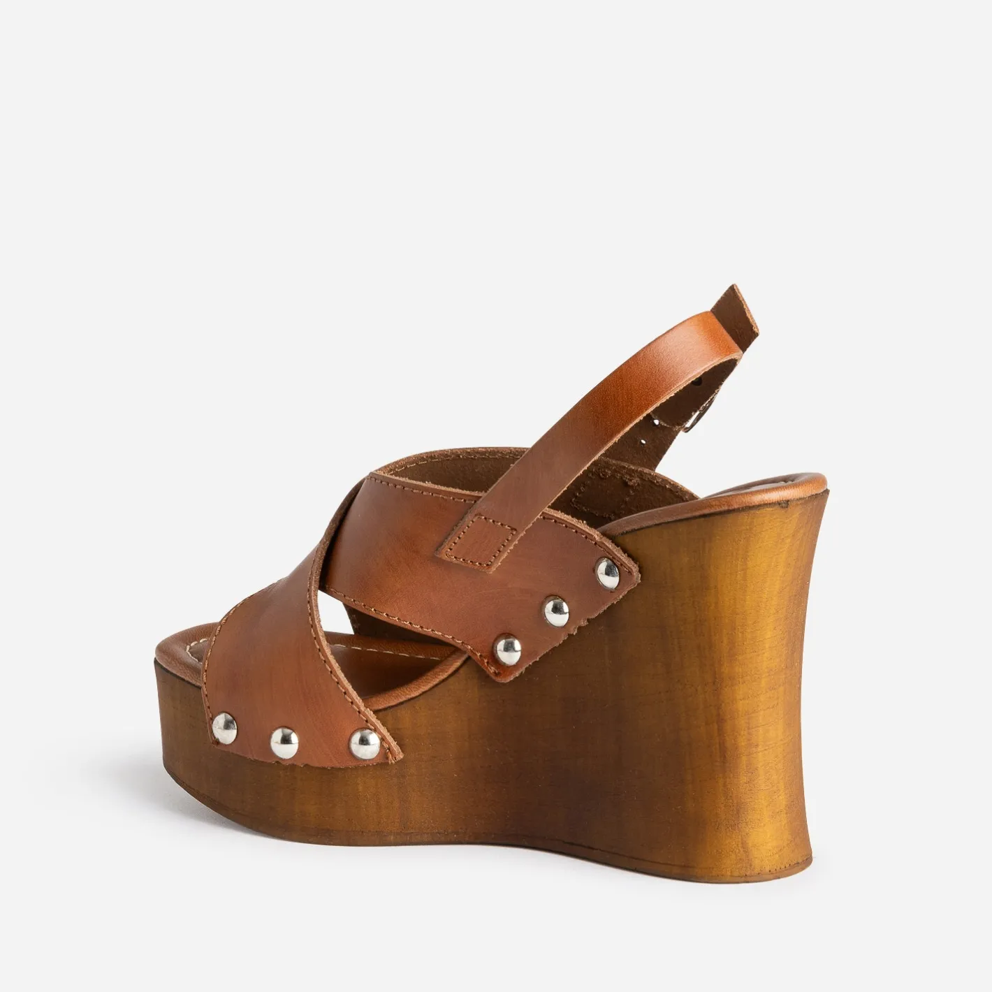 Sandale compensée cuir^Texto