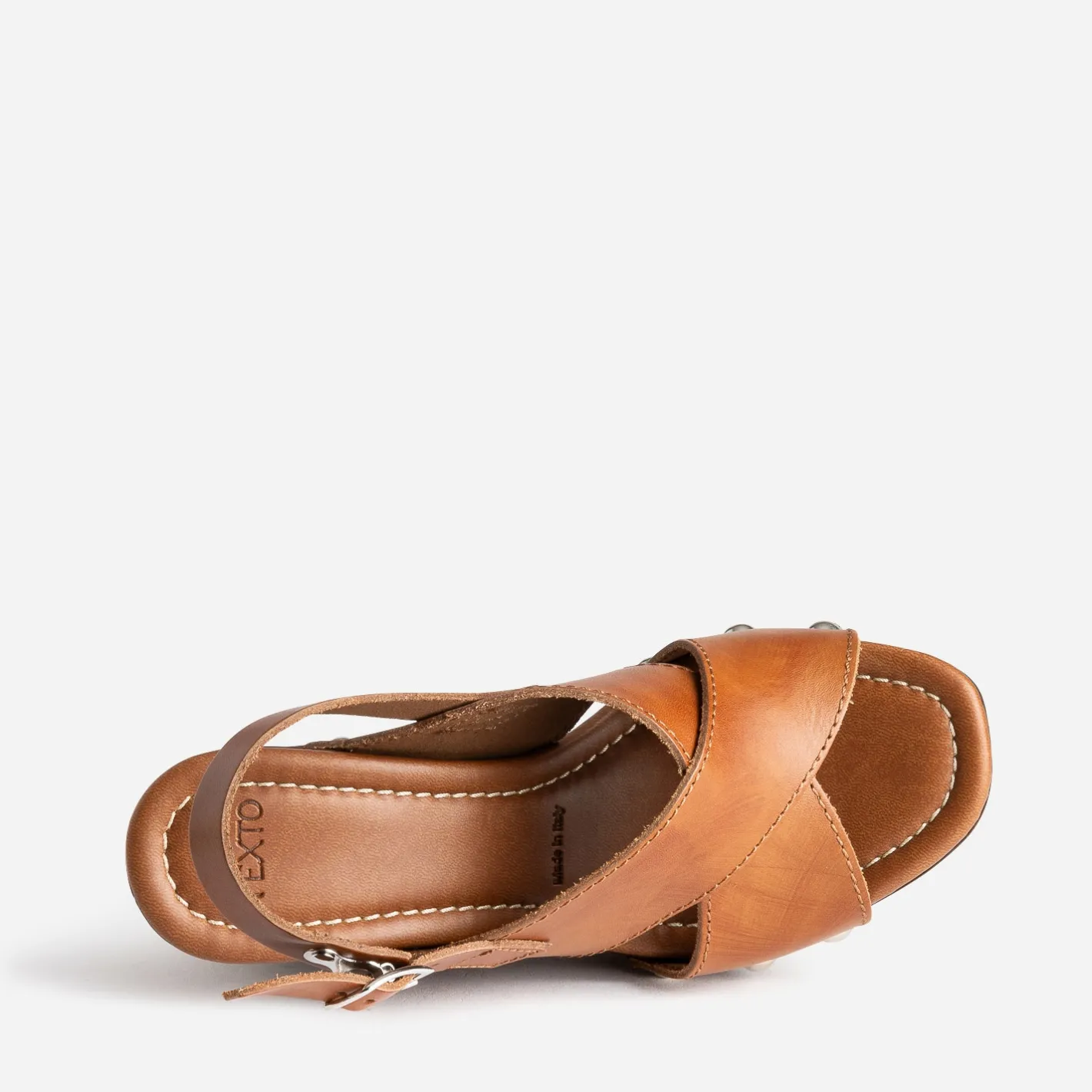 Sandale compensée cuir^Texto