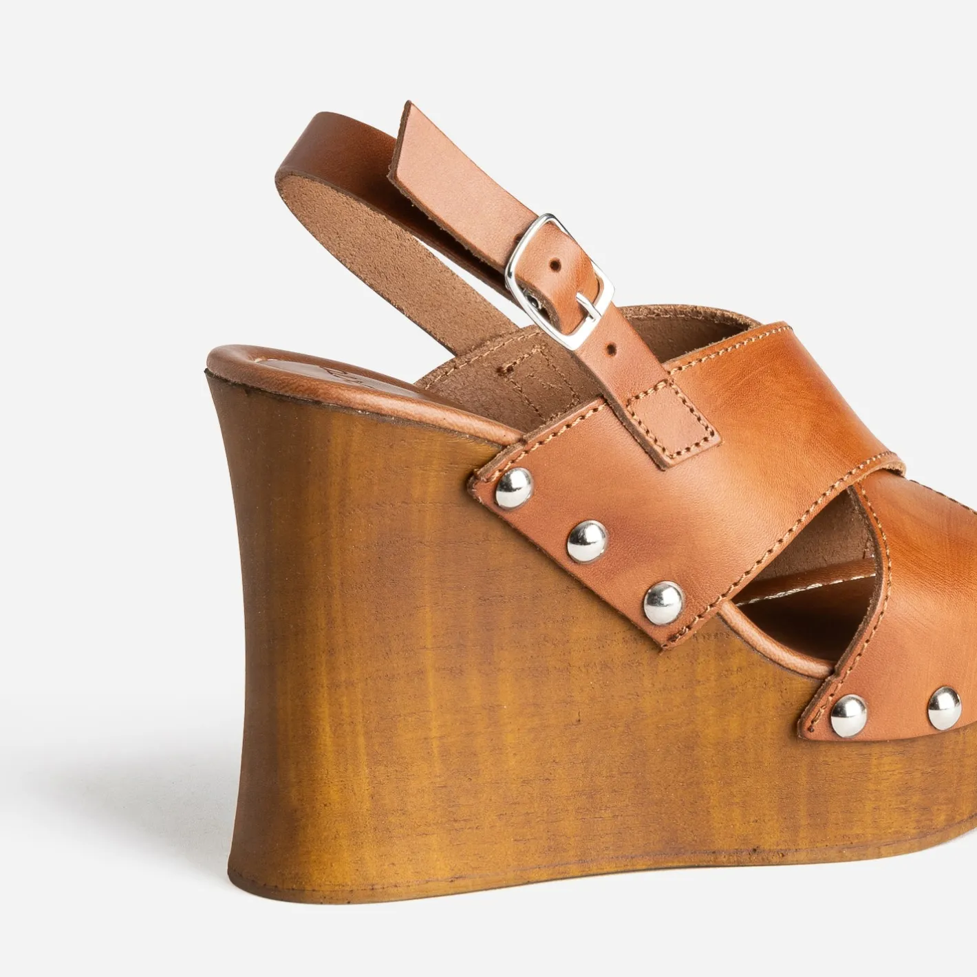 Sandale compensée cuir^Texto