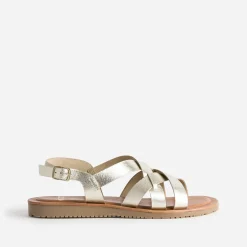 Sandale dée en cuir à brides croisées^Eram