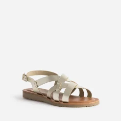 Sandale dée en cuir à brides croisées^Eram