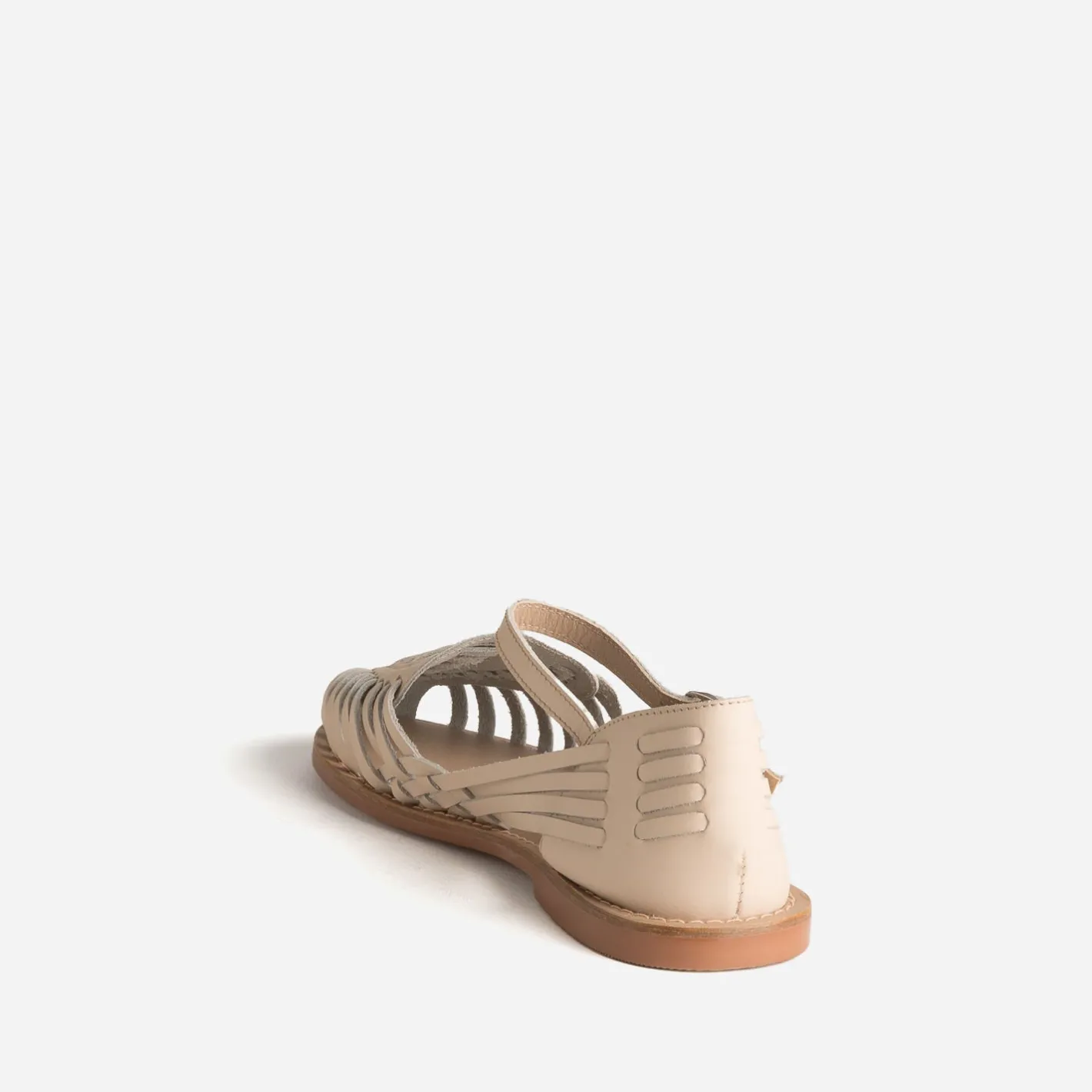 Sandale fermée écrue cuir tressé^Eram Outlet