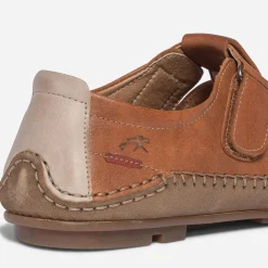 Sandale fermée camel en cuir^Fluchos Discount