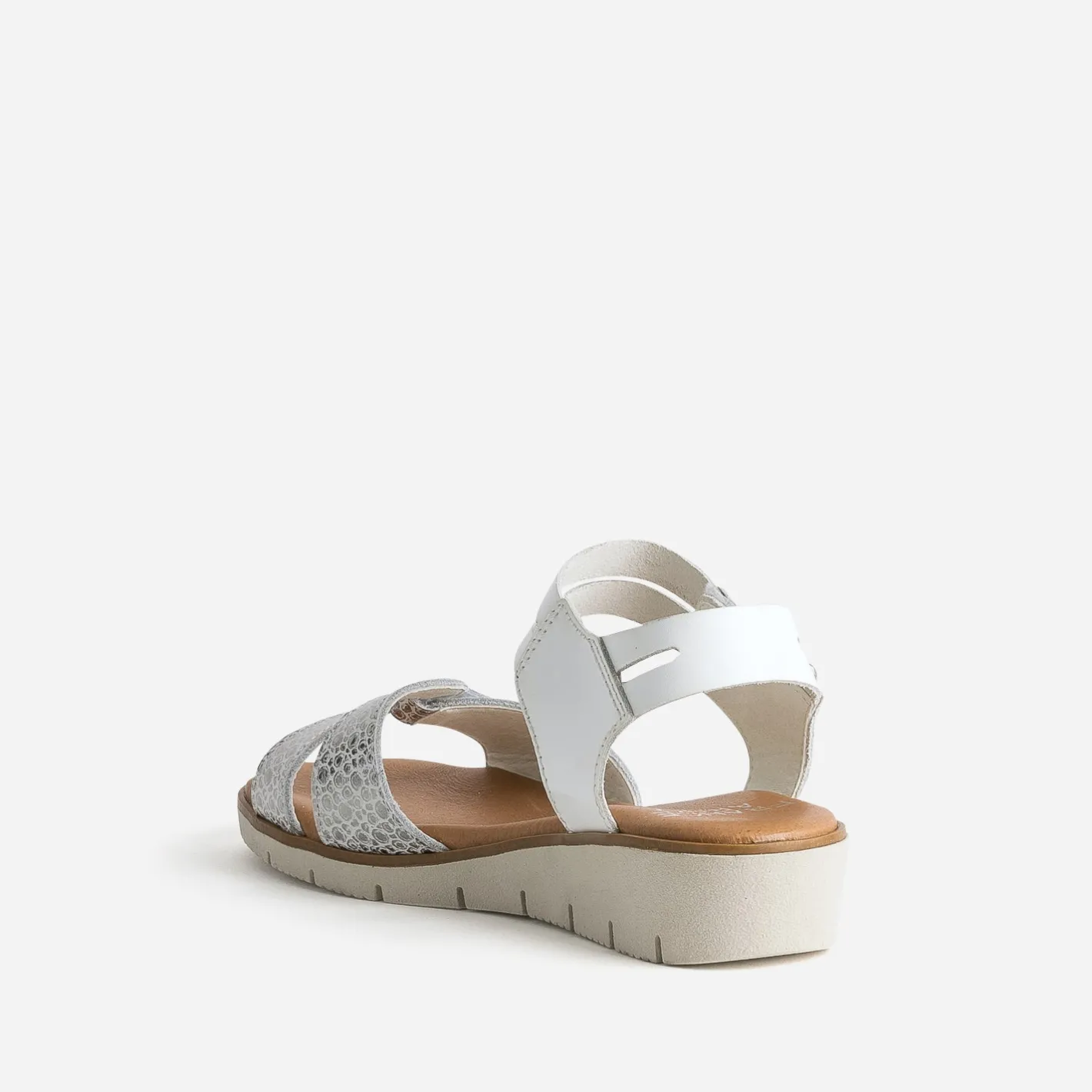 Sandale et argenté cuir^FRANCE ARNO Sale