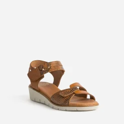 Sandale et effet python cuir^FRANCE ARNO Online