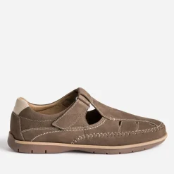 Sandale taupe en cuir nubuck^FRANCE ARNO Hot