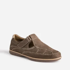 Sandale taupe en cuir nubuck^FRANCE ARNO Hot