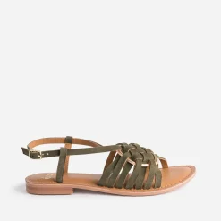 Sandale cuir velours avec anneau^Eram Online