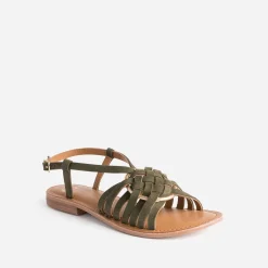 Sandale cuir velours avec anneau^Eram Online