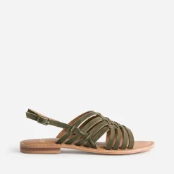 Sandale en cuir velours tressé^Eram Outlet