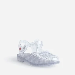 Sandale grise pailletée en plastique^Meduse Outlet