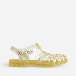 Sandale jaune pailletée en plastique^Meduse Best