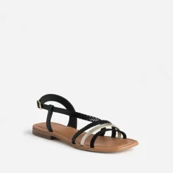 Sandale et doré cuir velours^Eram Hot