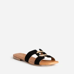 Sandale e cuir velours et anneau^Eram Hot