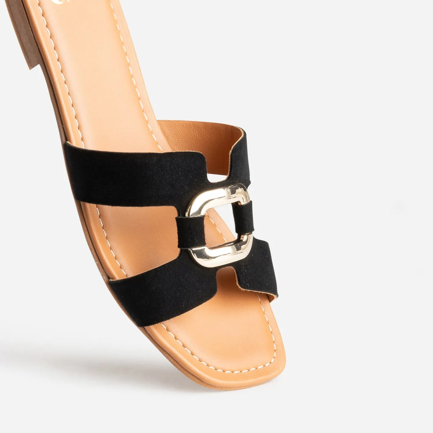 Sandale e cuir velours et anneau^Eram Hot