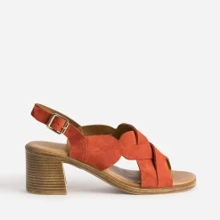Sandale en cuir velours^Eram Outlet
