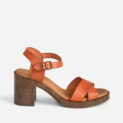 Sandale foncé éco-conçue en cuir^Eram New