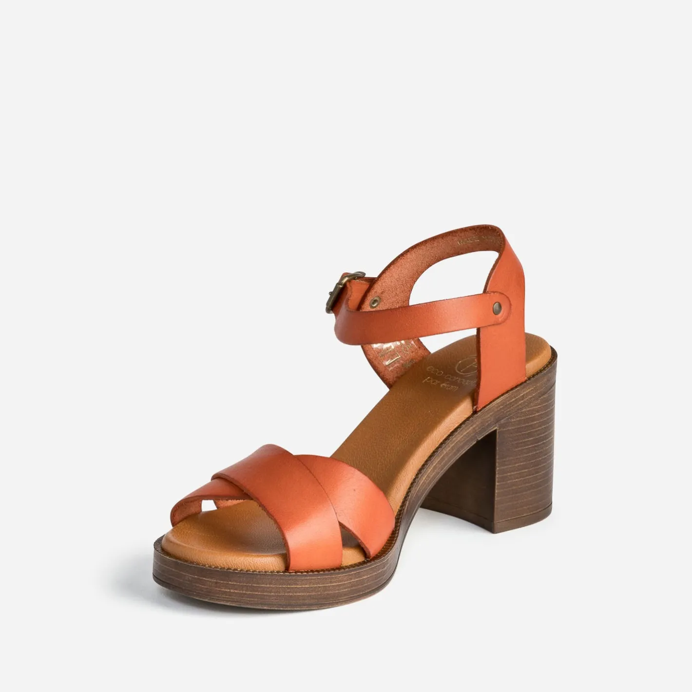 Sandale foncé éco-conçue en cuir^Eram New